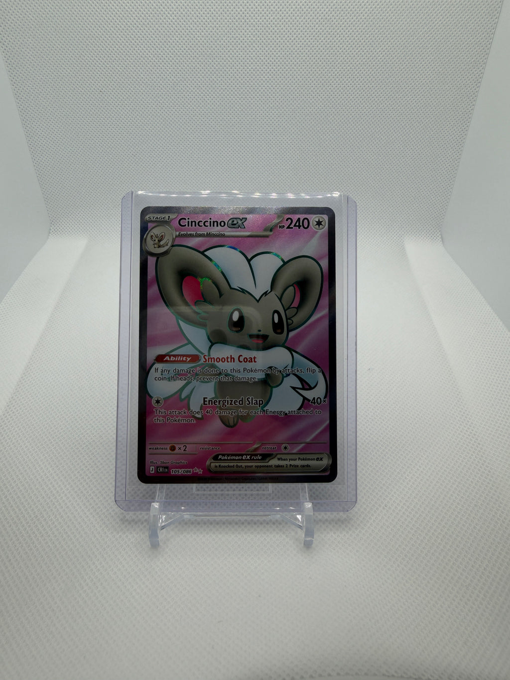 Pokemon TCG Cinccino EX Full Art Holo Ultra Rare 105/108 Evolutions English