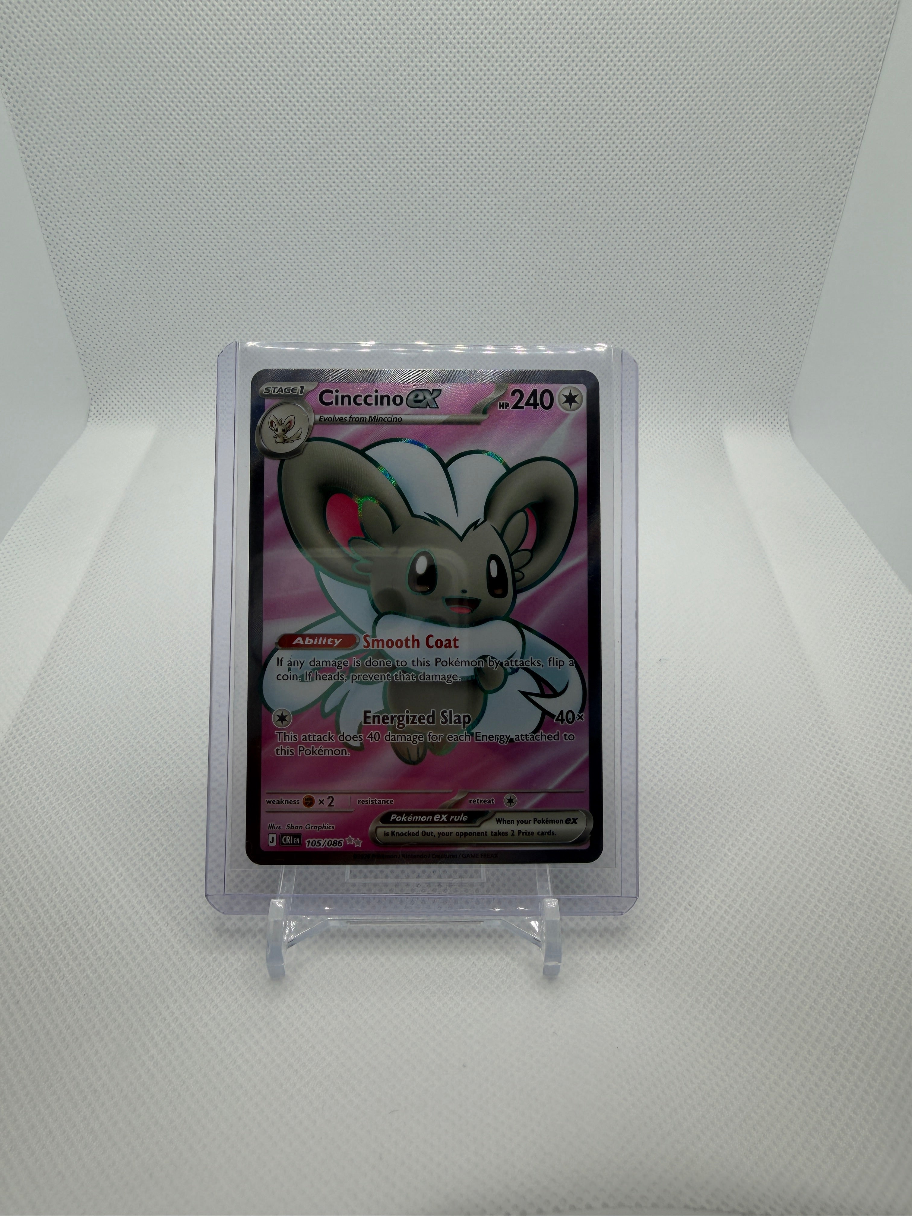 Pokemon TCG Cinccino EX Full Art Holo Ultra Rare 105/108 Evolutions English