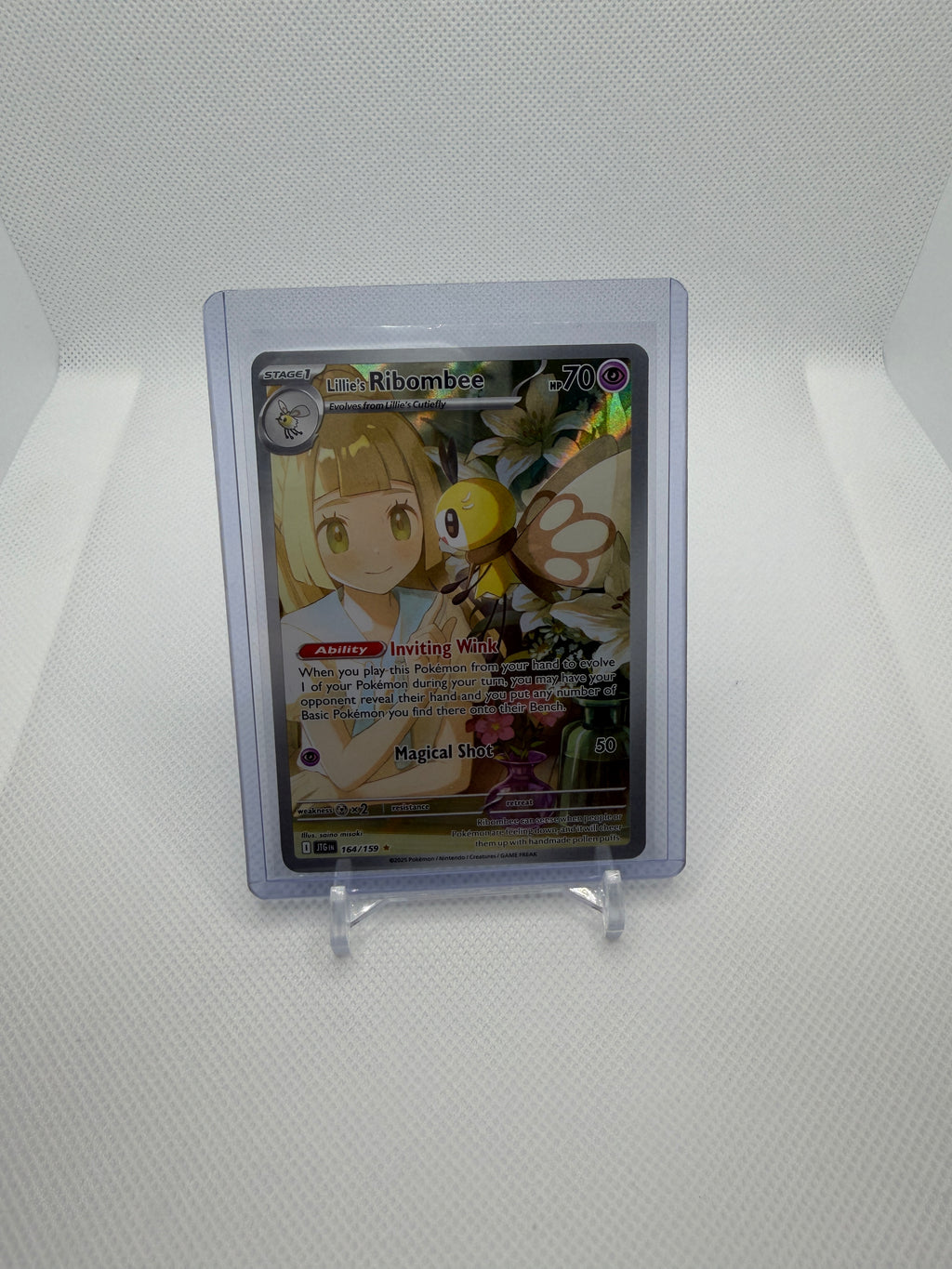 Pokemon Lillie's Ribombee 164/159 IR Holo Full Art English Sv09