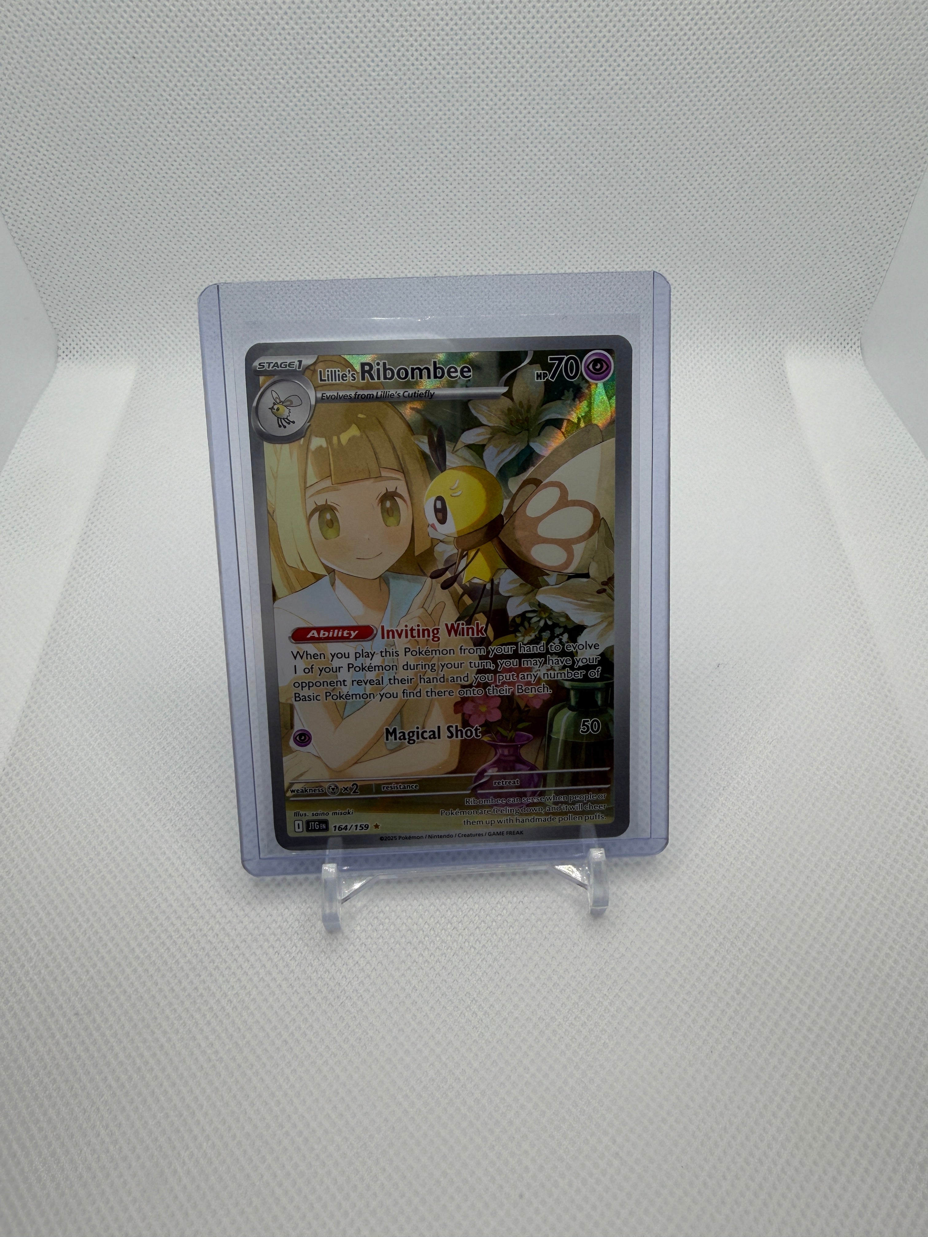 Pokemon Lillie's Ribombee 164/159 IR Holo Full Art English Sv09
